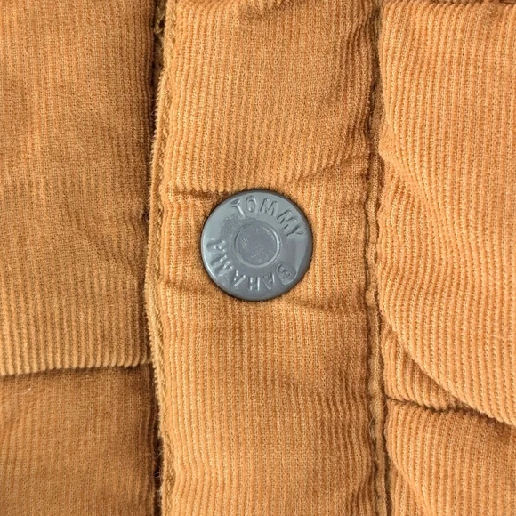 Tommy Bahama Kids Tan / Black Corduroy Puffer Vest ~ Size L 10-12 - Picture 5 of 11